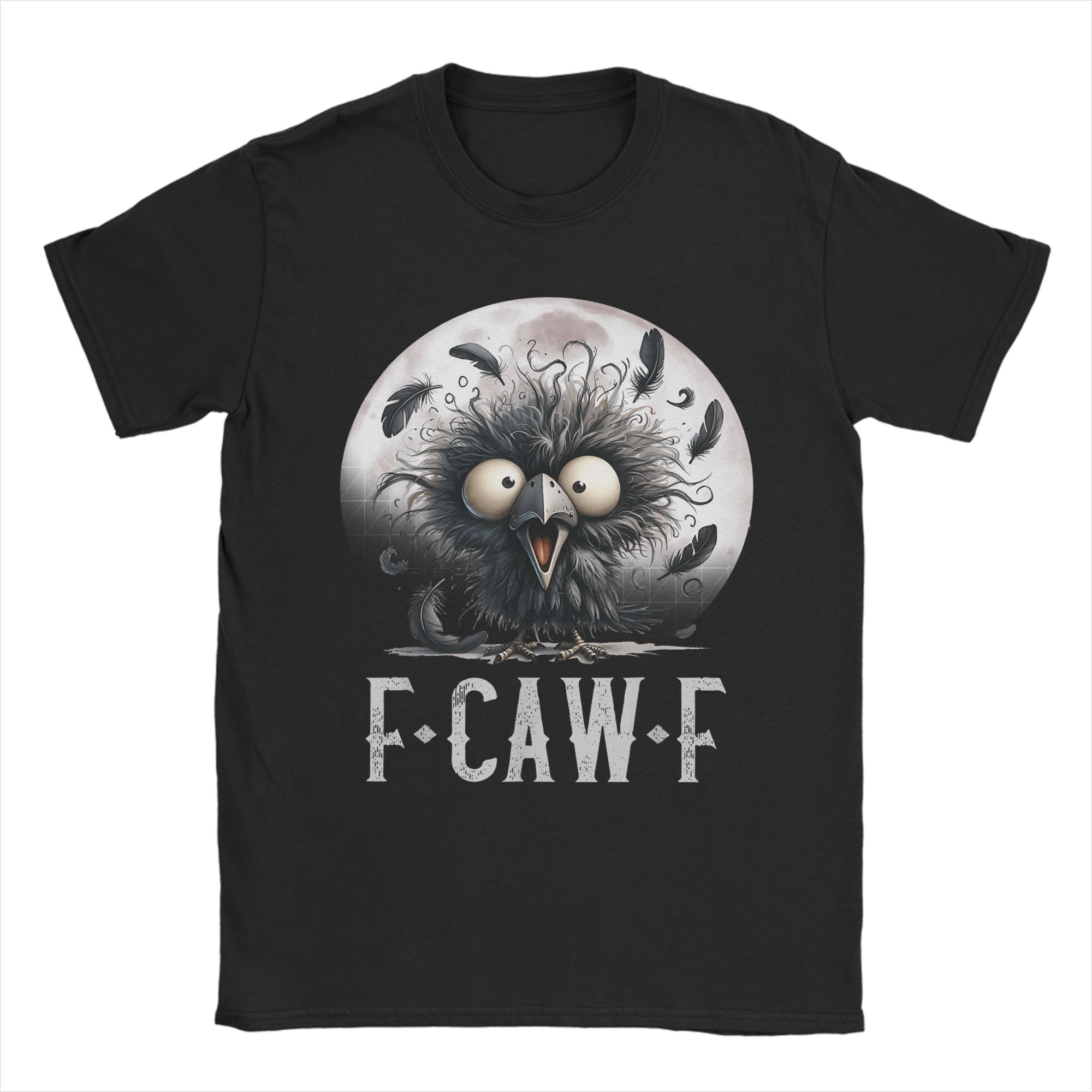 GUOYAN TOP Heren T-shirt Kraai Meme Raaf Grappig Hip Hop Zomer T-shirt Y2K Retro Design 100% Katoen Kleding Plus Size 5XLs M