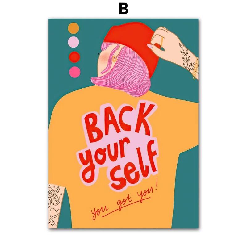 

Красочная Девочка-Цветочница Листья Современное Абстрактное Настенное Искусство Фреска Бохо Холст Живопись Картины Декор Гостиной Бар Постеры Принты 21cm×30cm NoFrame