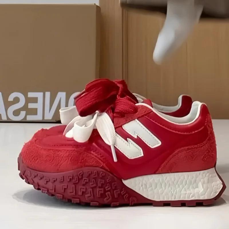 

2025 New Front Lace-up Women s Vulcanize Shoes Genuine Leather Heightening Shoes Light Best Seller Comfortable Casual Shoes 34