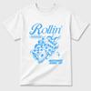 11s Unc Sneaker Match Tee - Rollin Numbers Graphic Tee. Streetwear Brand Graphic T-Shirt. 11s University Blue