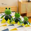 Frog Prince Princess Plush Doll Toy, Cute Stuffed Animal with Striped Shirt/Skirt, Gift for Kids Lovers Soft Pillow Bedroom, Birthday Cartoon