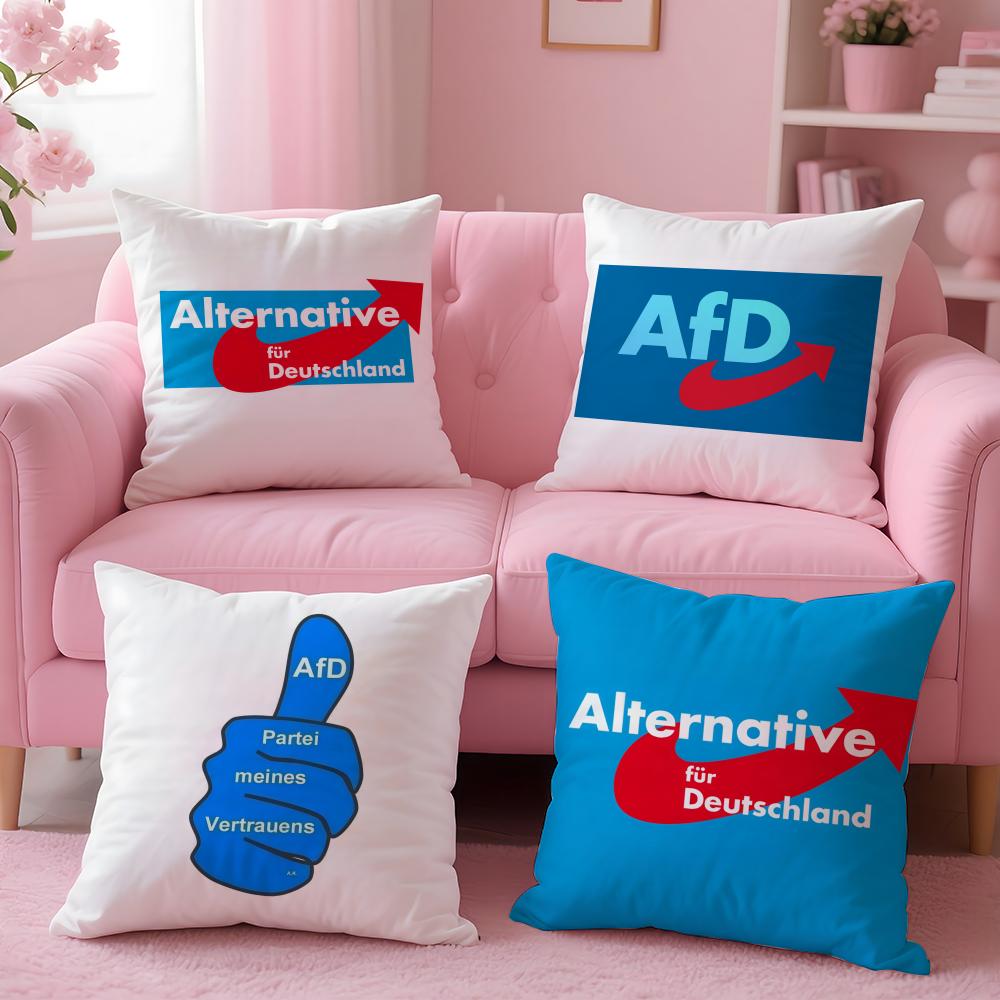 Alternatieve Afd Duitsland Kussenhoes Pluche Stof Zacht Dubbelzijdig Bedrukt Onzichtbare Rits Bank Kussenhoes Huisdecoratie