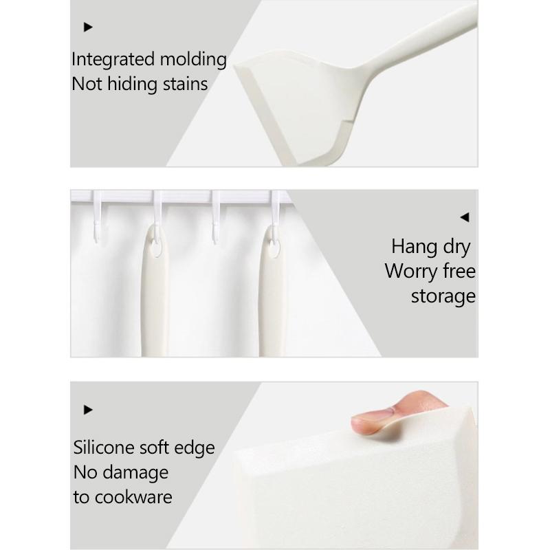 Spatulă Silicon Clătite Lopată Spatulă Omletă Spatulă Turner Pentru Ouă Pește Clătită Antiaderentă Lată Moale Lopată Pizza Răzuitor Bucătărie