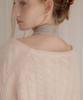 LETTER FROM MOON Dante Wollpullover mit U-Boot-Ausschnitt (Rosa)