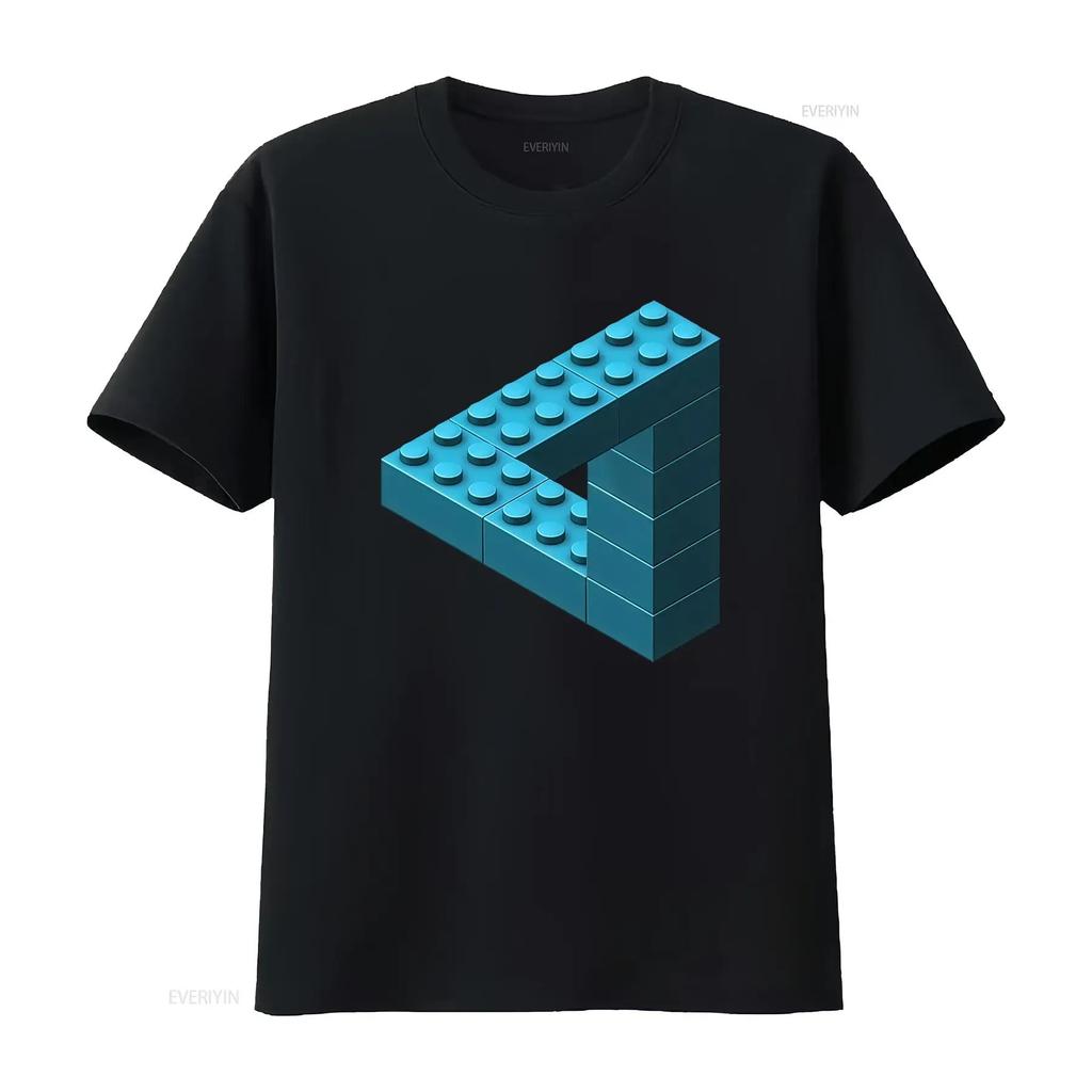 Escher Toy Bricks Aqua S To 5xl Made In The Au Usa T Shirt Vintage Washed Homme Top For Everyday Wear Fashion Streetwear Casual