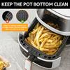 2 Pcs Air Fryer Silicone Tray Double Stack Air Fryer Liner Reusable Baking Basket with Handle Silicone Baking Trays for Kitchen