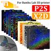 Piastra di Stampa X2D P2S Lamiera Bimetallica a Molla Double Sided 257x257mm per Bambu Lab Serie X1/P1/A1/P2 Piastra Riscaldante Vari Stili