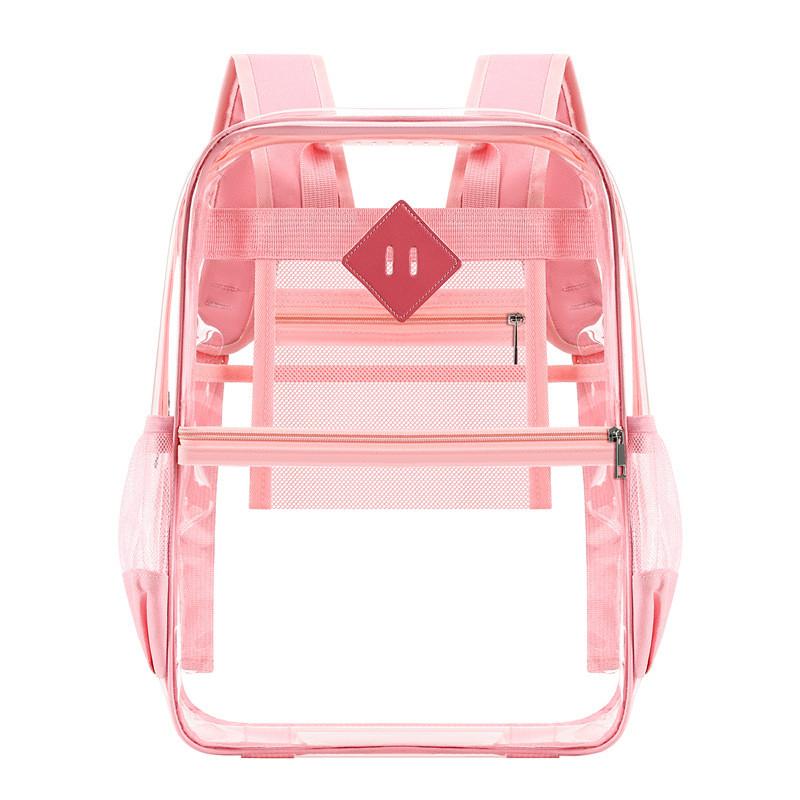 Pvc Transparent Student Backpack With Waterproof Design For School And Concert Use