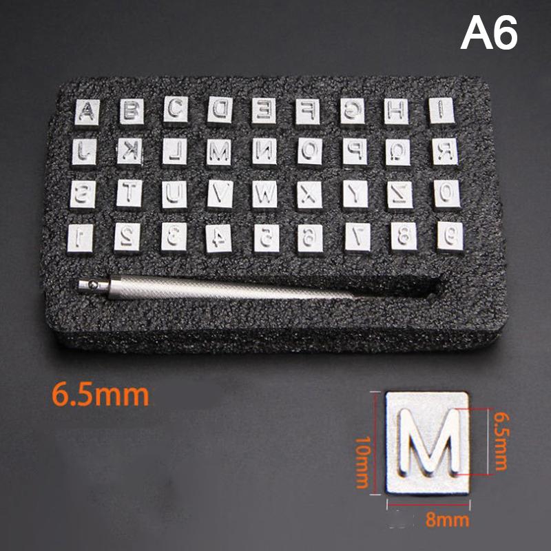 36Pcs Steel Alphabet Letter Number Leather Stamp Punch Set Leather Craft