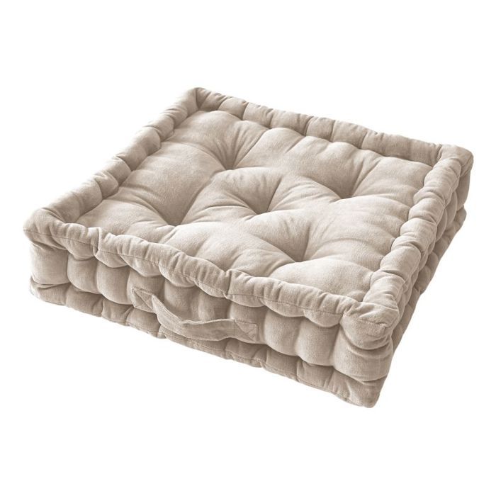 Coussin de sol 50 x 50 cm "César" Velours de Coton - César Pampa