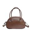 A Genuine Leather Single-shoulder Underarm Bag Vegetable-tanned Cowhide Hand-held Bowling Bag, and A High-end Women's Bag