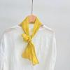 Retro Rain And Dew Striped Small Bow Tie Literary Versatile Women'S Summer Neck Protection Scarf Accessories Silk Korean Version