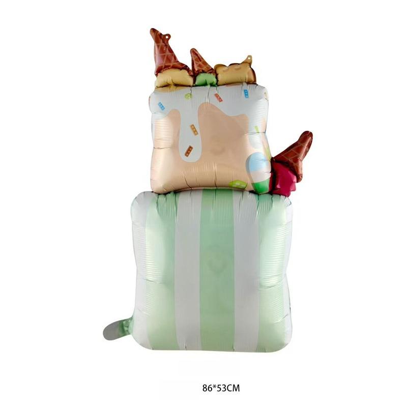 Cartoon Cake Shaped Balloons Children's Day Birthday Party Background Wall Atmosphere Decoration Layout Balloons