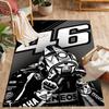 Motorcycle Racer With Agv Helmet Premium Crystal Velvet Area Classic Design Nonslip Durable Polyester Area Rug For Bedroom Playroom Living Room Or