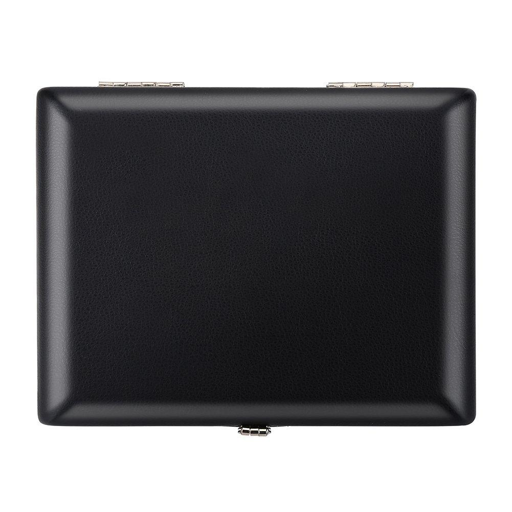 Black wooden saxophone and clarinet reed case for 6 saxophones