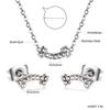 Fashion Bridal Gold Stainless Steel Pendant Necklace Earrings Jewelry Set for Women Plated18k Gold Necklace and Studs Earrings