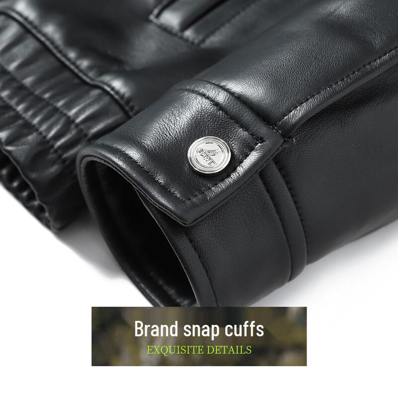 Fu Ting Men's Premium Sheepskin Lapel Leather Jacket