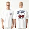 Summer Hot Sale My Friends Are My Cherries Graphic Tee Y2k Unisex Unisex Vintage Harajuku Top Hip Hop Streetwear Oversized T-Shirt