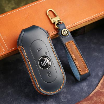 Echtleder Schlüsselhülle für Weimar EX5/EX6 2022 - Premium High-End Autoschlüsselgehäuse mit Schnalle