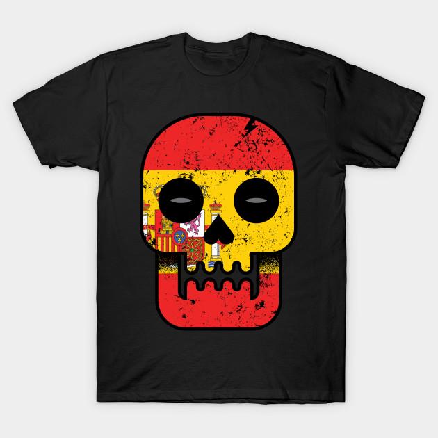 

Men Black Print T-shirt Spain Till I Die No-Cut Transfer Paper Print Cotton Tshirt M чорний