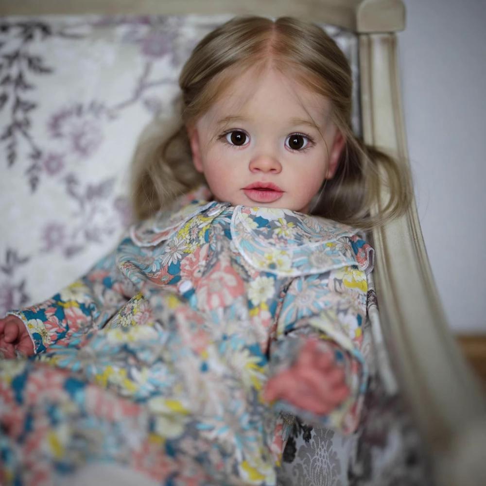 Pretty Princess Girl Cosplay Reborn Doll PIPPA 66cm Big Soft Cotton High Color Skin Realistic Simulation Doll Cute Baby Doll Toys Children's Day Gifts