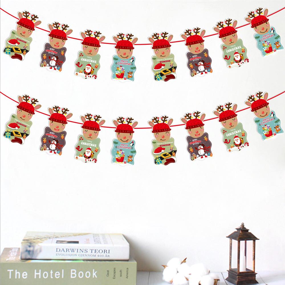 Cheerful Cartoon Paper Flags Ideal For Christmas Decorations And Party Atmosphere