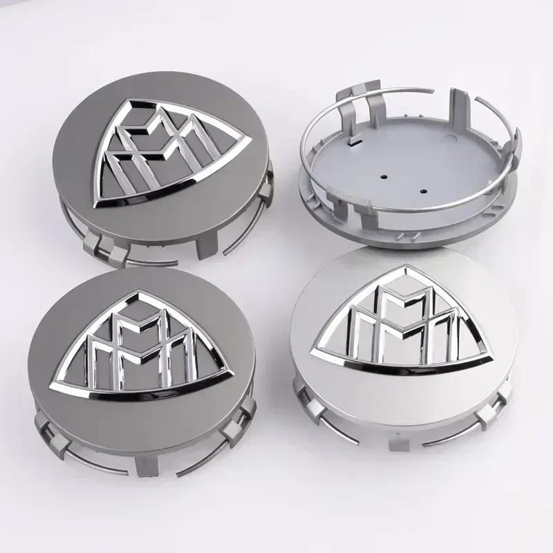 4pcs 75mm Maybach logo Car Emblem Wheel Center Hub Cap auto Rim refit dust-proof Badge Covers S480 S500 GLS Sticker Accessories1