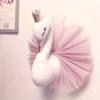 Crown Swan Animal Head Wall Decoration Doll - Princess & Children's Room Decor Perfect for Photographic Backdrop & Home Ornament