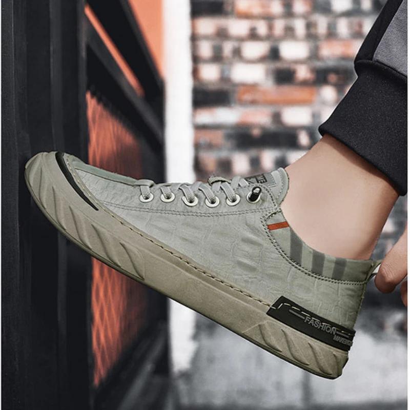 Mode Herrenschuhe aus Segeltuch, bequem, für alle Gelegenheiten, Turnschuhe, atmungsaktiv, Eisseide, lässig, Wanderschuh, Outdoor-Sport-Loafer