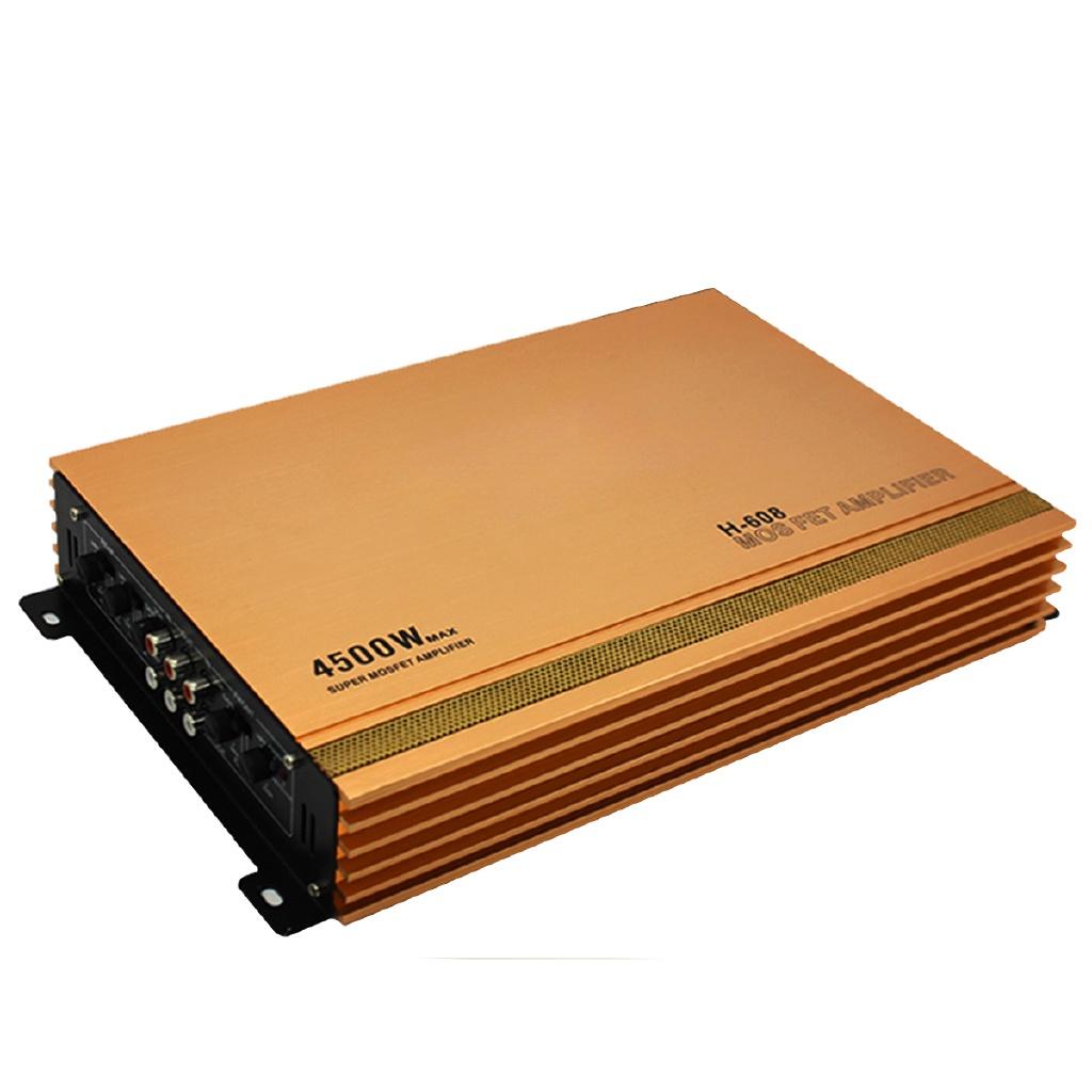 12V 4 Channel High Power Car Amplifier Stereo Surround Sound Fidelity Aluminum Alloy Subwoofer 4500w Car Audio Amplifiers