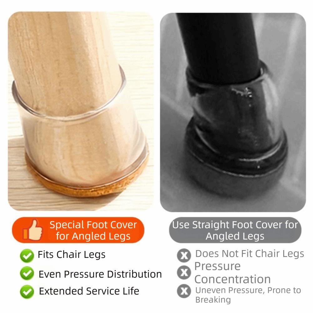 8pcs Anti-noise Slant Chair Cover Anti Slip Table Leg Protector Chair Foot Pad  Home Floor