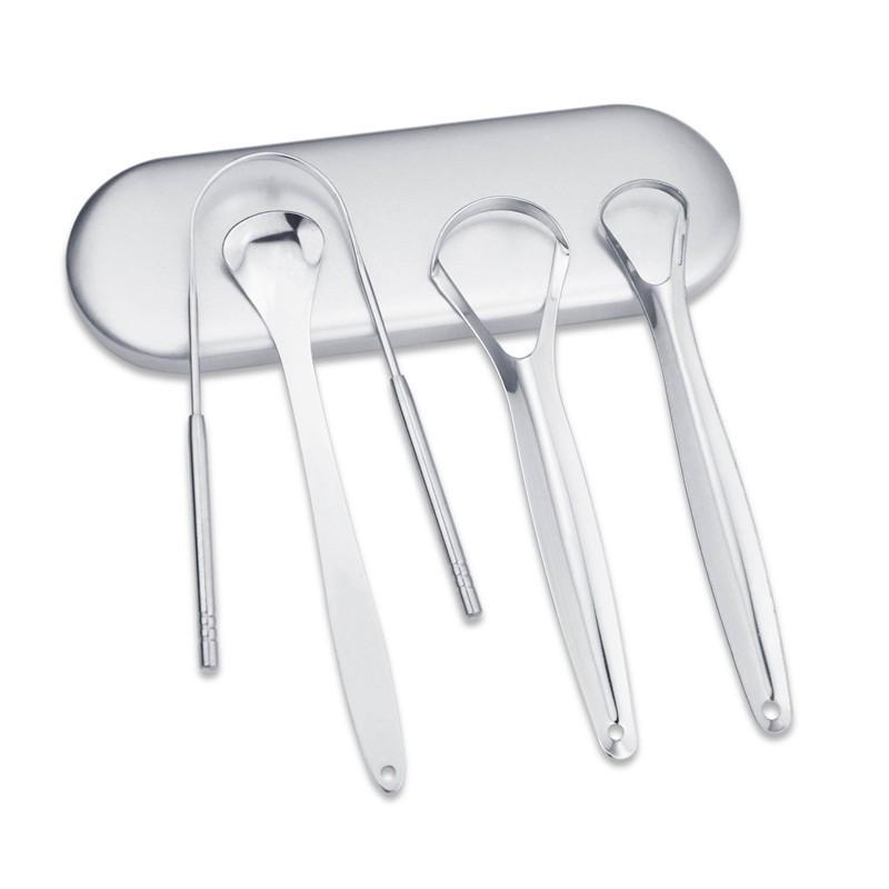 Stainless Steel U-Shaped Tongue Scraper for Oral Care