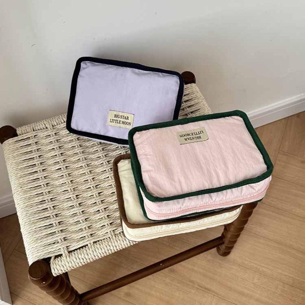 Korean Style Contrast Color Cosmetic Bag Portable Sanitary Napkin Storage Bag  Napkin Towel