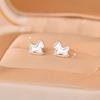 Eco-Friendly White Horse Silver Stud Earrings for Women - Creative, Sweet, and Fashionably Simple