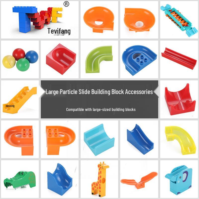 Large Particle Ball Track Building Blocks for Kids