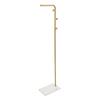 Modern Free Standing Coat Rack with 3 Hooks and  Slate Base, Perfect for Organizing Clothes, Bags, and Accessories in Small
