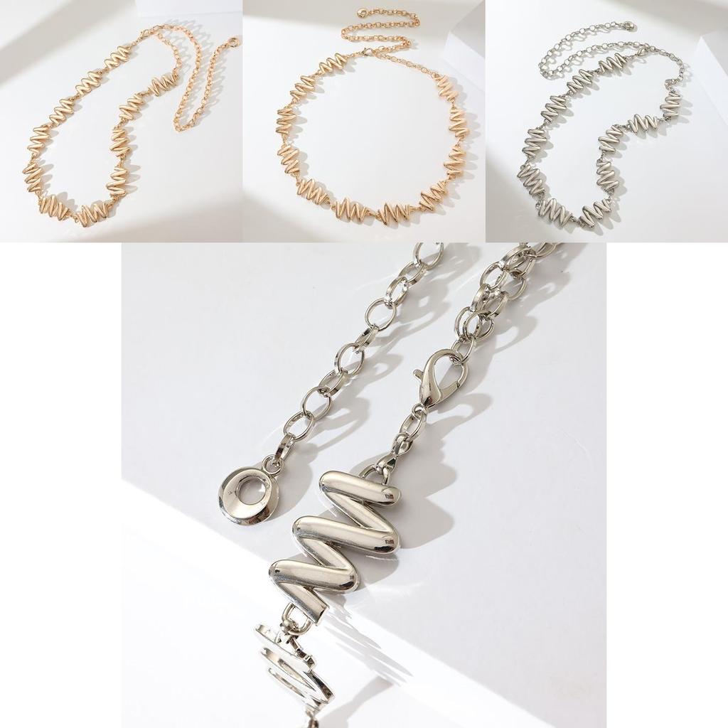 Womens Highquality Silver Waist Chain With Glossy Surface And Fashionable Design