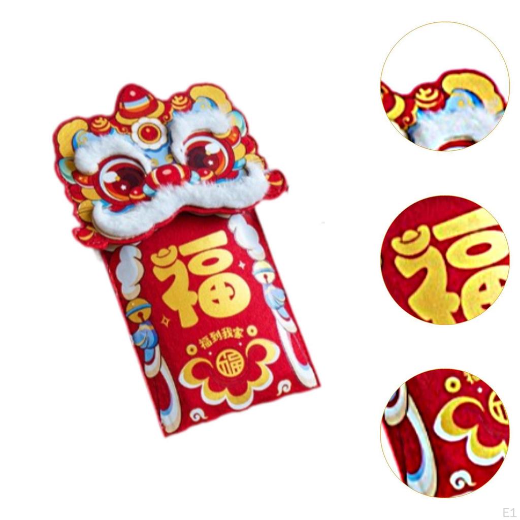 Chinese Year Wallet Crossbody Cloth Red Packet Cartoon Hong Bao Money Pouch for Spring Festival