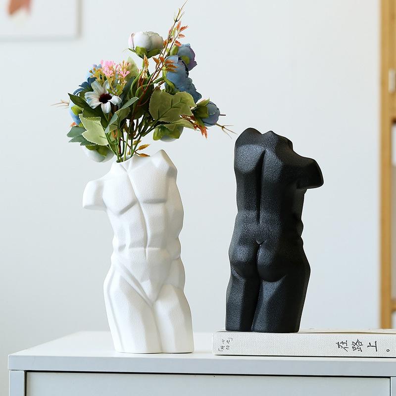 Kreative Körper Kunst Vase Keramik Hydrokultur Vase Blume Anordnung Wohnkultur Desktop Ornamente Garten Dekoration