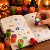 Halloween Classroom Prizes Advent Calendar 2026 24 Self Inking Stamp Set for Kids Pumpkin Shaped Stamps Witch Castle Spider Craft Party Favor