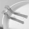 Cold Wind Tassel Long Ear Clips Women'S Light Luxury Niche Earrings Fashion Versatile Personality Temperament Earrings
