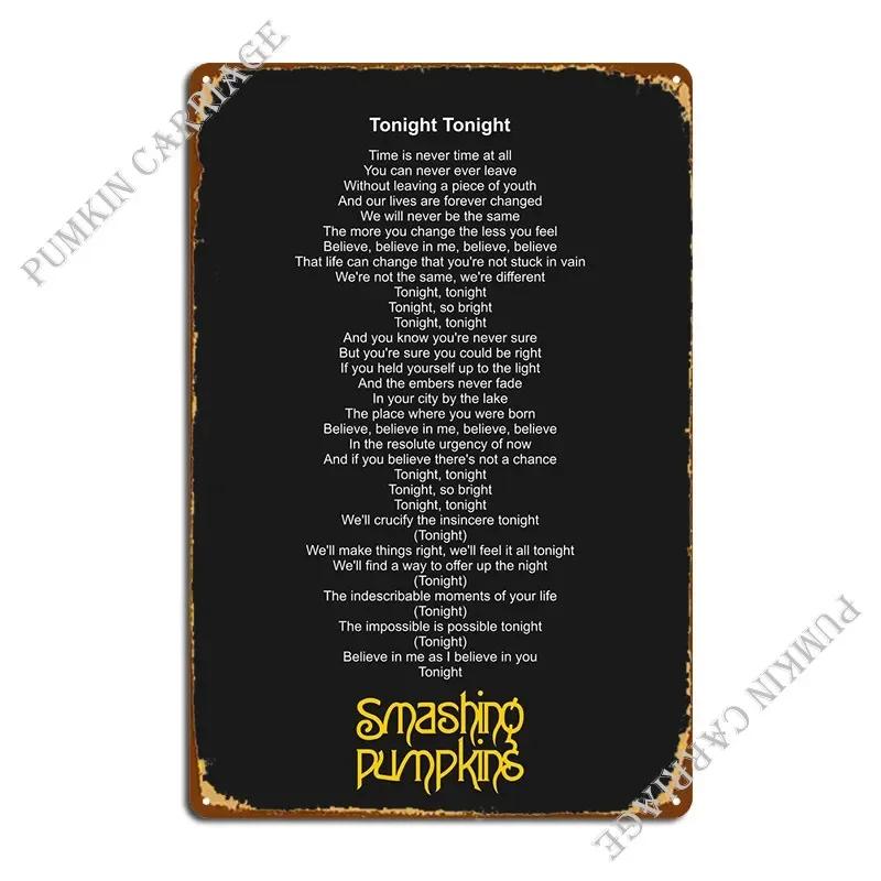 Song Lyrics Illustration Metal Signs Funny Customize Custom Create Create Tin Sign Poster 20x30cm(7.8x11.8inch)