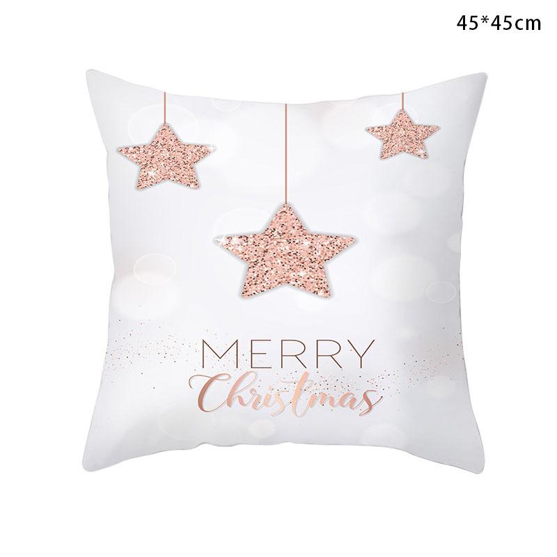 

Розовое золото, Рождественская подушка для гостиной, диван, наволочка для девушки, Рождественский подарок, украшение для дома, автомобиля, наволочка 40x40cm