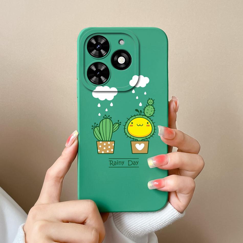 Case For Tecno Spark Go 2024 Cute Pilot Soft Liquid Silicone Upgrade Lens Protection Back Cover For Tecno SparkGo Coque Bumper