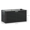 Raised Garden Bed, Set of 2. Planter Box. Extra Deep. Metal. 120 X 60 X 60 Cm. Dark Gray