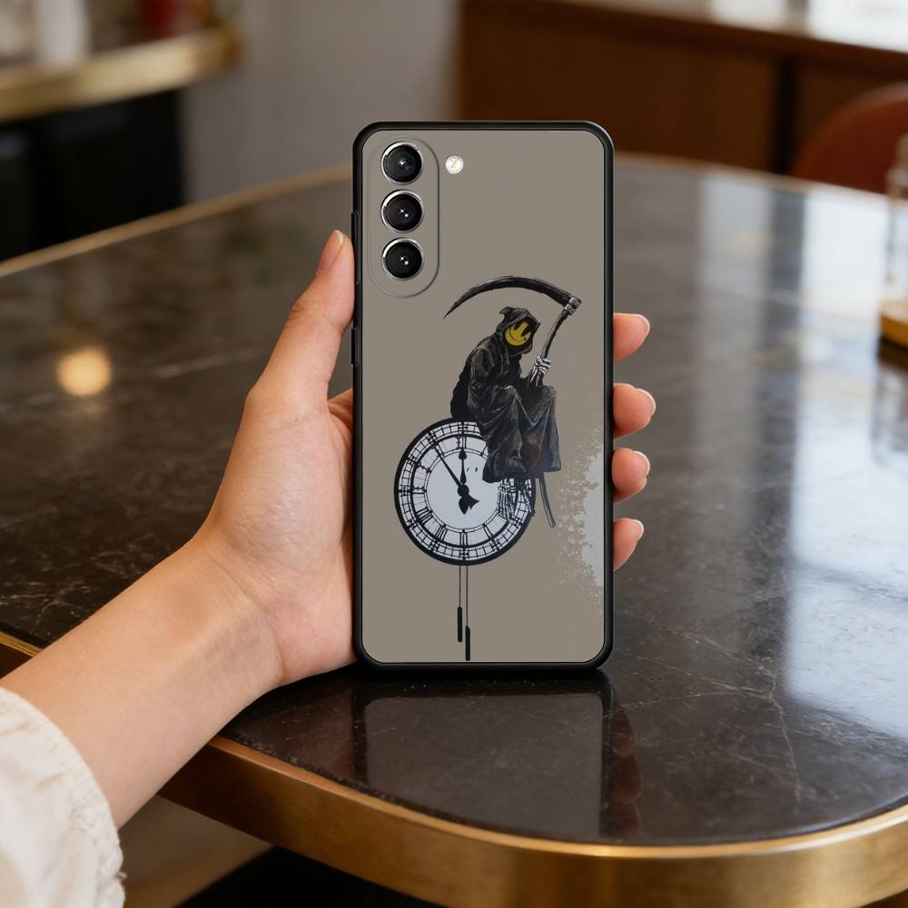 G-Graffiti A-Artist B-Banksy Phone Case For Samsung S25,24,23,22,30,21,10,9,Ultra,Plus,Lite,FE,4,5 G Soft Black Case