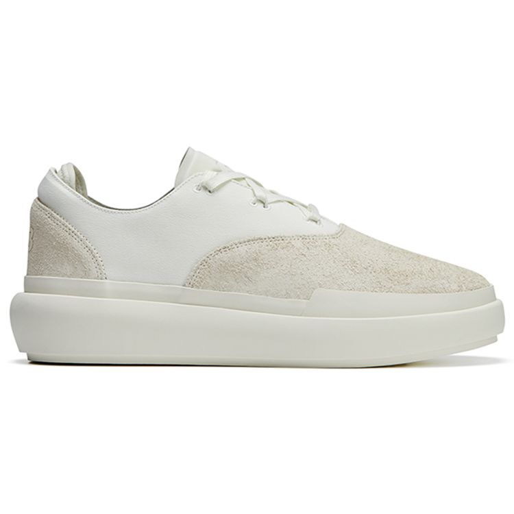 Y-3 Leather Patchwork Lace-Up Durable Low-Top Sneakers Unisex Sneakers White IG0796