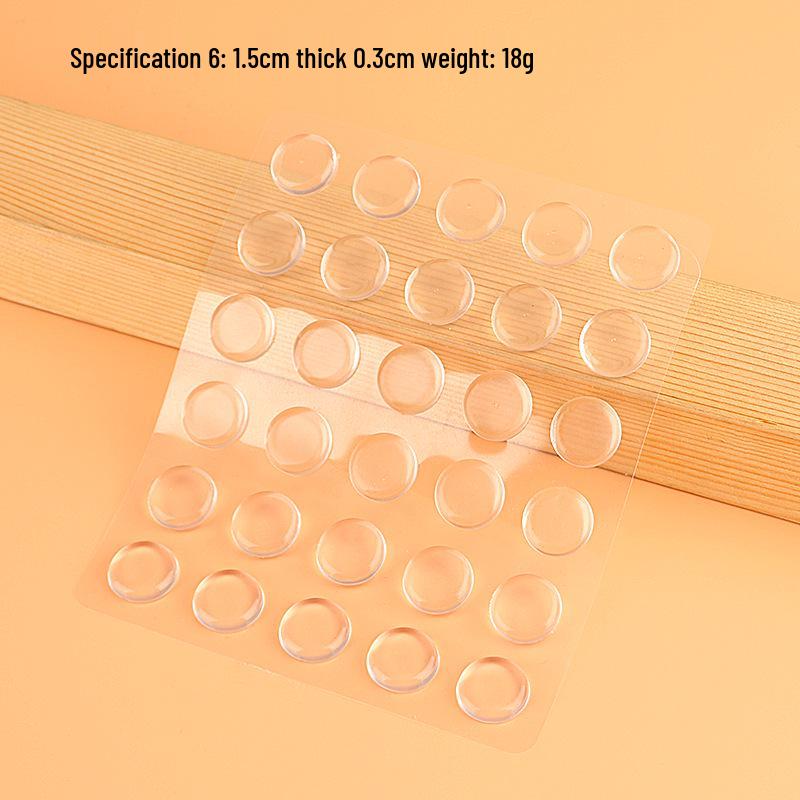 Reusable Transparent Silicone Anti-Collision Strip & Non-Slip Pad for Cabinets, Drawers, Glass, and Walls