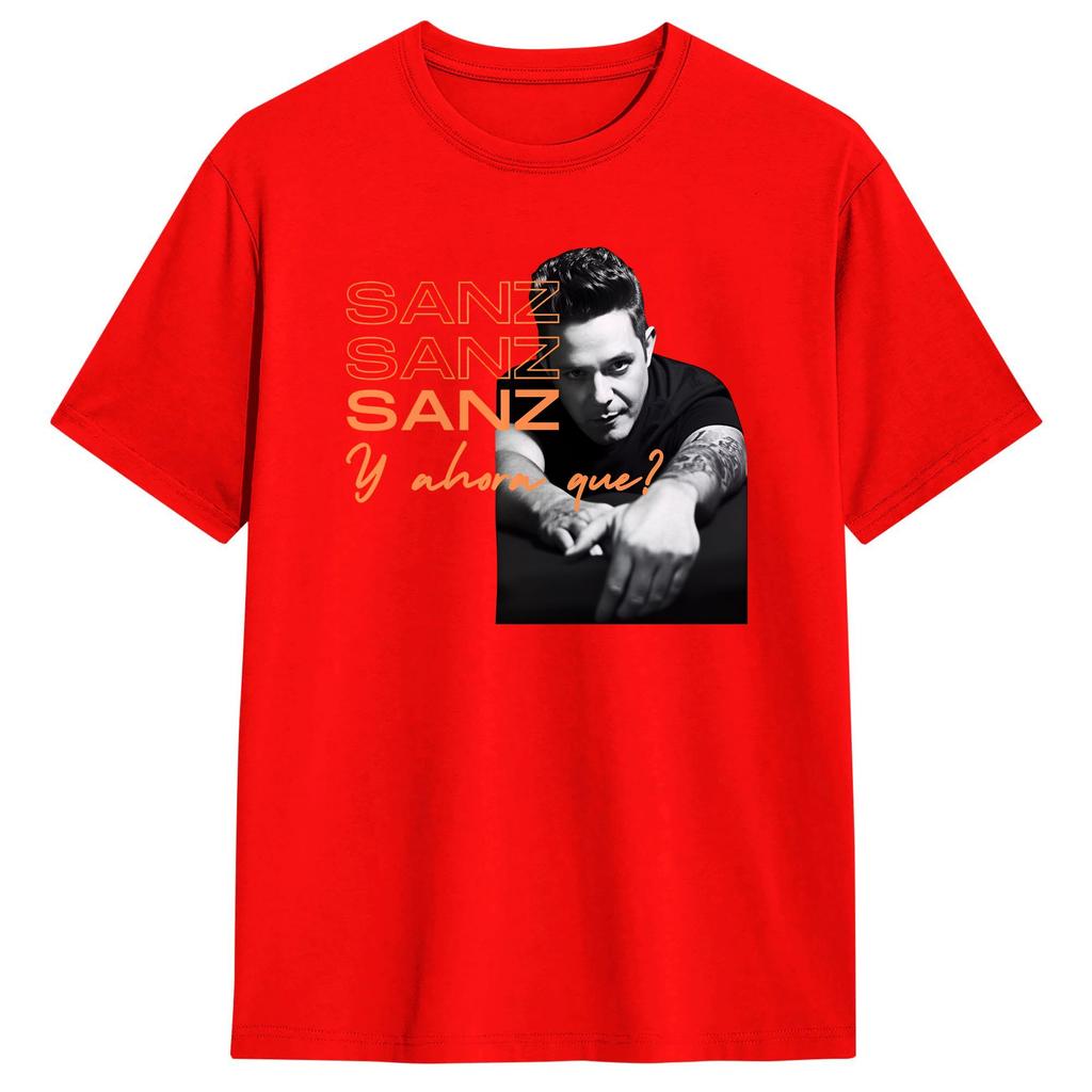 Unisex TShirt Alejandro Sanzs Casual Cotton Tee Shirt Short Sleeve Spanish 2026 Tour T Shirt Round Collar Clothing Plus Size