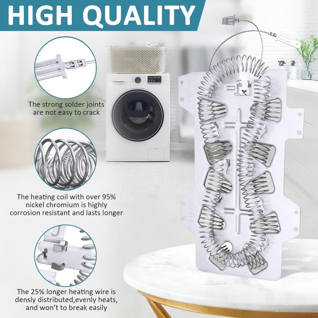 Heizelement für Trockner Samsung DV218AEW/XAA-0000, Samsung DV409AEW/XAA-0000, Samsung DV456EWHDSU/AA-0001, Samsung DV448AEP/XAA-0003 Trockner